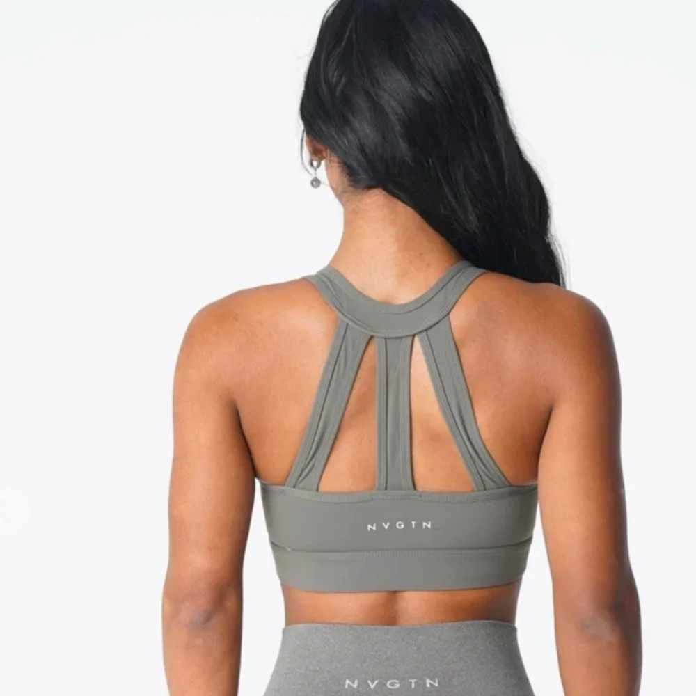 NVGTN Women's Sage Gray Sports Bra
